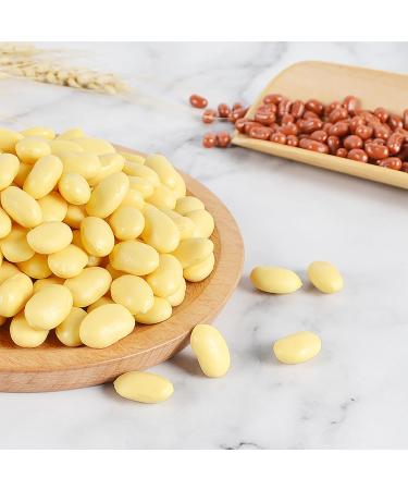 HOMSFOU Artificial Dried Soybeans Plastic Soy Beans Realistic Faux Beans Acorns Bulk Fake Soy Beans Prop Food Display Props Photography Props Fake Beans Photo Props Pvc Nut Food Play Yellow 0.8x06cm - Buy Online on GoSupps.com