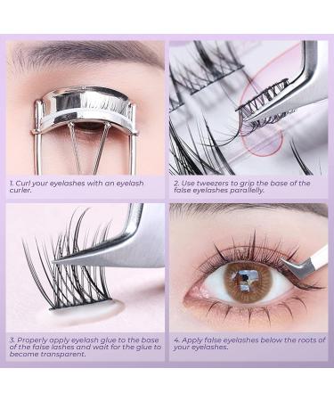 MAEXUS Individual Lash Clusters - 72 Natural Look Extension Clusters for Manga & Anime Wispy Eyelashes - Buy Online on GoSupps.com