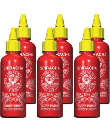  Ayam AYAM Sriracha Chili Sauce | Spicy | Fresh Crushed Chili Peppers | Authentic Asian Flavors | High Quality | Healthy Eating | Gluten Free | Glutamate Free | No Preservatives - 235ml - Pack of 6 - Buy Online on GoSupps.com