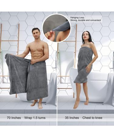 Dark Gray Oversized Bath Towel Set - 4 Pack (35 x 70in, 700 GSM) - Buy Online on GoSupps.com