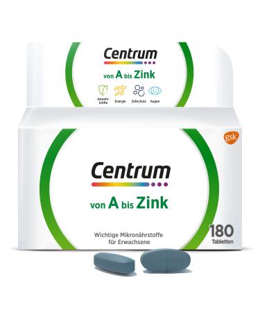 Centrum from A to Zink 180 St. - High -quality dietary supplements for daily complete supply with micronutrients undiminished 180 pieces (1 Pack) - Buy Online on GoSupps.com