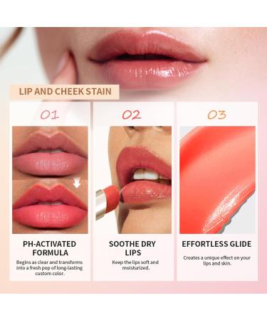  SONGVISON Moisturizing lip balm with color long-lasting hydrating lip balm perfect for applying to lips and cheeks deep nourishment temperature-activated for a glossy finish - Buy Online on GoSupps.com