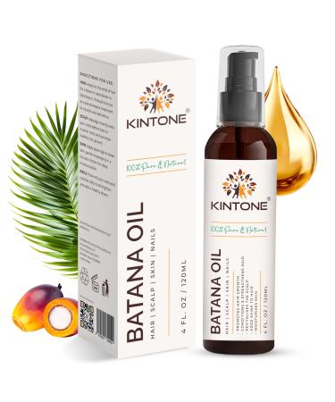 Batana Oil for Hair Growth with Pump 100% Pure Raw Cold-Pressed from Dr. Sebi Honduras Natural Hair Oil Nourishes Strengthens Repairs Thickens Hair and Scalp 4 fl oz