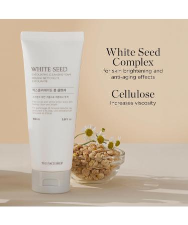 The Face Shop White Seed Exfoliating Cleansing Foam | Brightening Face Wash for Deep Clean & Dead Skin Removal | Improve Skin Texture & Clarity | 5.07 Fl Oz - Buy Online on GoSupps.com