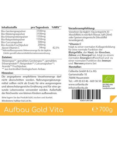 Cellavita Co KG Cellavita BouwGold Vita Bio for bones skin teeth cartilage nerves energy immune system 700 g - Buy Online on GoSupps.com