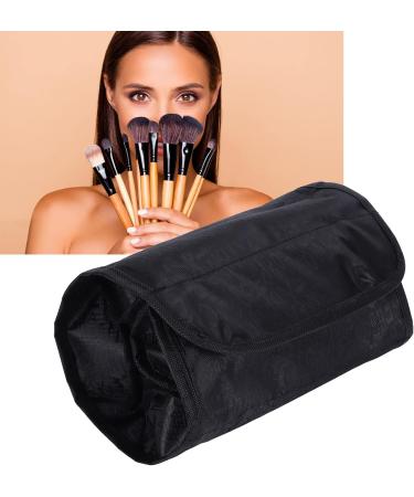Multifunctional Makeup Brush Pocket - Black Cosmetic Bag with 4 Storage Compartments for Organizers & Brushes | 25 x 13 cm - Buy Online on GoSupps.com