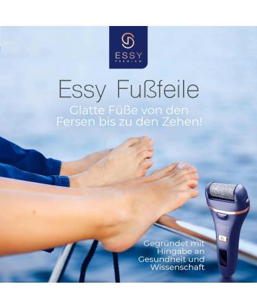 Essy Horn Skin Remover - Best Electrical Foot Care Device with 5 Replacement Rolls | Pedicure Set for Smooth Feet - Buy Online on GoSupps.com
