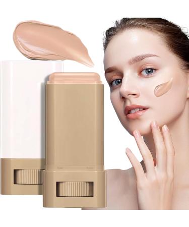 Foundation Stick Balm Moisturizing Tinted Face Balm with Foundation Natural Coverage Concealer Long Lasting Wearable for Vacation Business Appointments and Travel - Buy Online on GoSupps.com