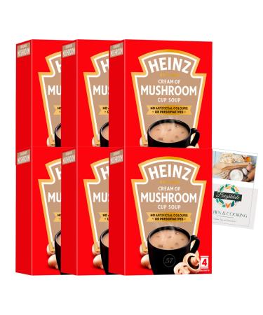 Instant Soup Bundle with Heinz Cream of Mushroom Cup Soup 70g 6 Pack + Brightdale Kitchen Booklet