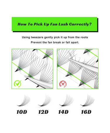 500 Handmade 10D 0.05-D Premade Fans Eyelash Extensions 8-15mm - C/D Curl, Thin Base, Mixed Length - Volume Lash Fans - Buy Online on GoSupps.com
