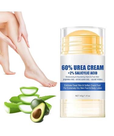 QEEROYO Anti Crack Foot Cream 60% Urea Moisturizer Foot Cream Extra Dry Foot Cream for Dry Broken Heels Relieves Dry Feet 40g