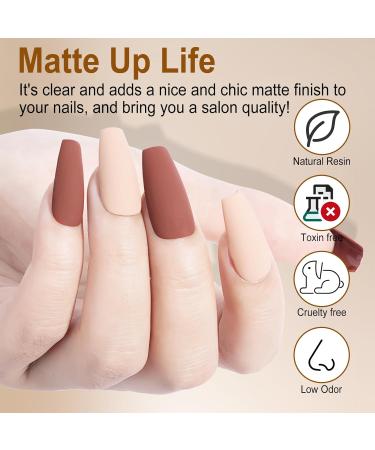 NXJ INFILILA Matte Top Coat 15ml Soak Off Nail Lamp Polish Matte Finish & Long Lasting No Wipe Matte Gel Top Coat for Home DIY Nail Art Design Salon - Buy Online on GoSupps.com