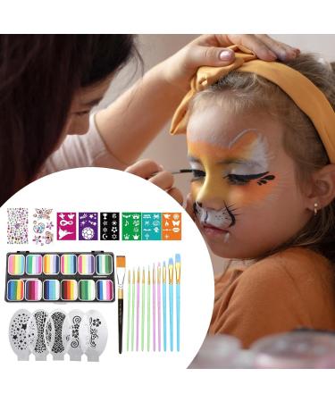 Face Paint | Washable Paint Palette 12-Grid Water-Soluble Cosmetic Palette with Vibrant Colors for Teens Students Adults Cosplay Parade - Buy Online on GoSupps.com