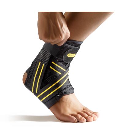 AGPTEK Ankle brace  Ankle Support Brace for Men & Women  Ankle Stabilizer for Injury Recovery  Sprain  Joint Pain  Achilles  Tendon  Adjustable Ankle lace-up Support for Sports Protection (M:12-13) Medium