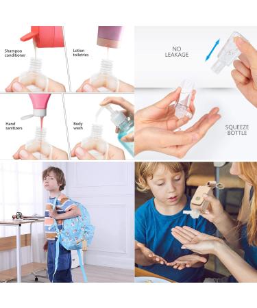 BRICUGLE Hand Sanitizer Holder Keychain with Cosmetic Storage Bag - 3 Pack Mini Travel Bottles for Handbags, Backpack, Purse - Refillable Containers in 3 Colors - Buy Online on GoSupps.com