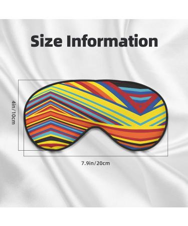 Colorful Stripes Unisex Sleep Eye Mask | Soft Comfort Eye Shade for Travel Yoga & Shift Work - Buy Online on GoSupps.com