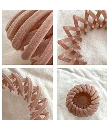 Buy 7pcs Lazy Bird's Nest Hair Clips | Expandable Bun Maker & Velvet Hair Accessories for Women & Girls - International Shipping Available - Buy Online on GoSupps.com
