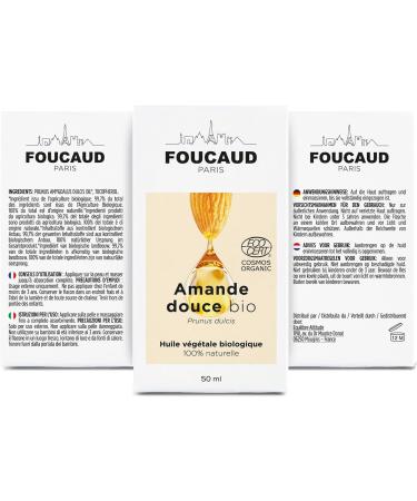 FOUCAUD | Sweet Almond vegetable oil | Prunus dulcis | ORGANIC | 100% natural | Softening | Soothing | 50 ml | French brand since 1946 - Buy Online on GoSupps.com