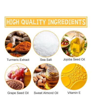 Turmeric Brightening Scrub - Natural Exfoliating Sea Salt Body Scrub for Dark Areas & Hyperpigmentation | Smooth & Radiant Skin - Buy Online on GoSupps.com