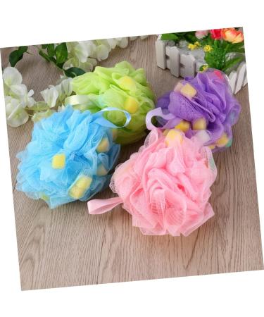 Housoutil 4pcs Bath Sponge Set - Exfoliating Shower Loofah Body Puff & Bath Balls for Spa-like Experience - Ideal for All Ages - Buy Online on GoSupps.com
