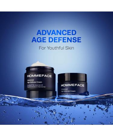 HommeFace Advanced Age Defense Anti-Aging Cream for Men | Day & Night Hydration - 1.76 oz - Buy Online on GoSupps.com