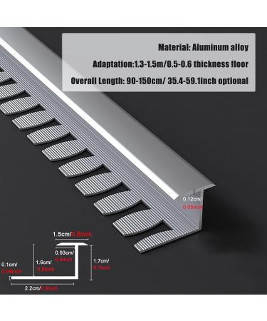 Carpet Floor Transition Strip 1.5cm Wide Doorways Lightweight Gap Connecting Strips Aluminum Door Bar for 0.5-0.6 Thickness Floor (Color : Champagne Size : 150cm/59.1in) Champagne 150cm/59.1in - Buy Online on GoSupps.com