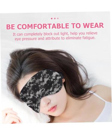 MAGICLULU Lace Flower Eye Mask Travel Polyester Sleepy Eyes Goggles 22x9x0.8cm Black - Buy Online on GoSupps.com