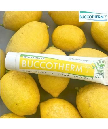  Buccotherm BUCCOTHERM | Complete Protection Toothpaste Lemon Eucalyptus Taste | Certified Organic | Soothes Gums | Protects | Remineralizing | 100% Natural Ingredients | Pack of 6 x 75ml - Buy Online on GoSupps.com