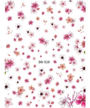 JMEOWIO 9 Sheets Spring Flower Nail Art Stickers Decals Self-Adhesive Leaves Nail Supplies Nail Art Design Decoration Accessories - Buy Online on GoSupps.com