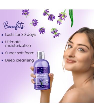 Buy Lavender and Vanilla Shower Gel 300ml | Soothing Aloe Vera & Essential Oils | International Shipping Available - Buy Online on GoSupps.com