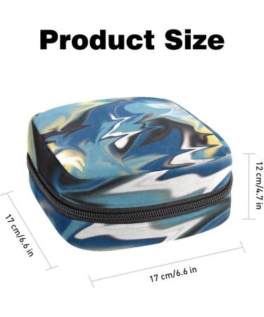 Marble Multicoloured Sanitary Napkin Storage Bag Zipper | Menstrual Cup Pouch for Girls, Women, Ladies | Feminine Period Pads Holder - Buy Online on GoSupps.com