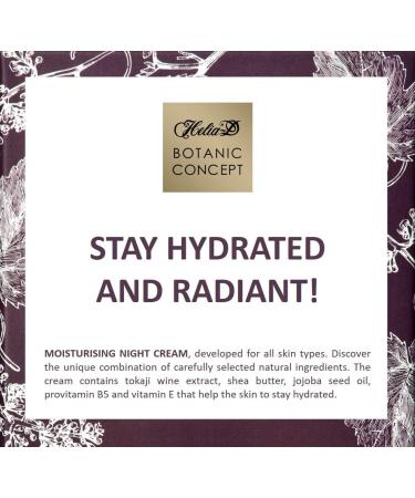 Botanic Concept Natural & Organic Moisturising Night Cream - Helps the Skin to Stay Hydrated - with Shea Butter Ice Wine Extract ProVitamin B5 Vitamin-E & Jojoba Seed Oil - All Skin Types - 50 ml - Buy Online on GoSupps.com