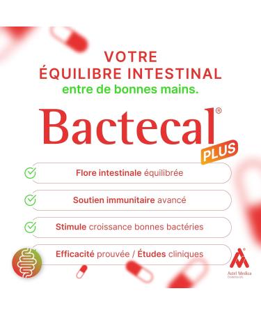  Bactecal Plus - Balanced intestinal function & Optimizes the intestinal lining - Natural food supplement - 96 capsules - Buy Online on GoSupps.com
