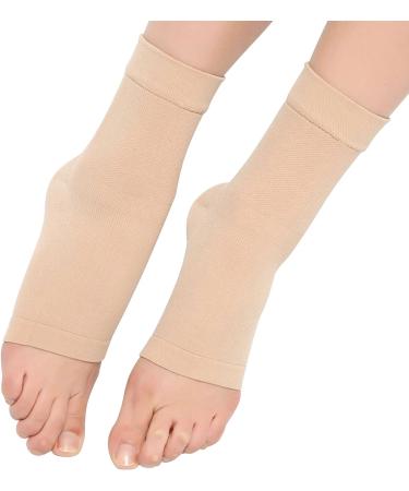 SPOTBRACE Medical Compression Ankle Brace - Pain Relief & Support for Ankle Swelling, Tendonitis, Plantar Fasciitis - Nude, Small (1 Pair) - Buy Online on GoSupps.com