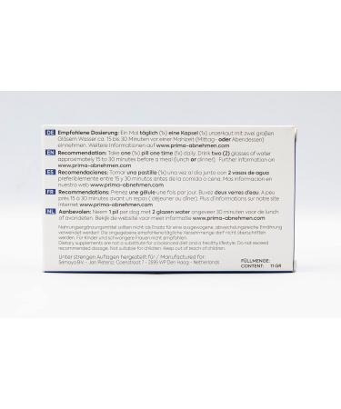 PRIMA Dietary Supplement for Weight Loss | Metabolism Complex - 30 Capsules | International Shipping Available - Buy Online on GoSupps.com