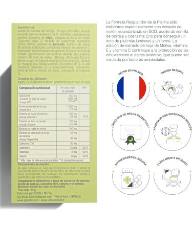  GliSODin GliSODin Skin Radiance Clinically proven supplement reduces blemishes and uneven skin tone with GliSODin and protective actives 60 capsules - Buy Online on GoSupps.com