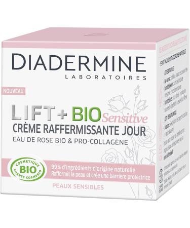 Diadermine - Lift + BIO Sensitive - Firming Day Cream - Facial Care - Sensitive Skin - Organic Rose Water and Pro Collagen - 50 ML Jar - Buy Online on GoSupps.com