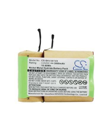 Replacement Battery for BD V3603 V3610P V3610G V3610 V3610V V3600 5100363-03 (3000mAh) Ni-MH