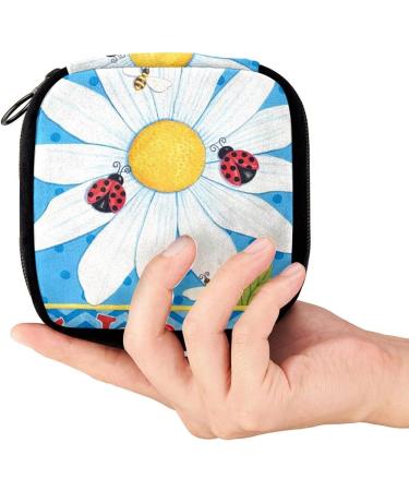GIAPB Period Bag - Sanitary Napkin Storage & Makeup Pouch - Welcome Daisies & Bee - Color 4136 - Buy Online on GoSupps.com