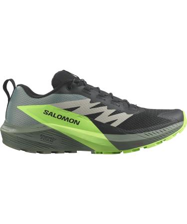 Buy Salomon Sense Ride 5 Men's Trail Running Shoes - Cushioned Reactive Versatile Grip - 42 2/3 EU - Black Laurel Wreath/Green Gecko - International Shipping Available - Buy Online on GoSupps.com