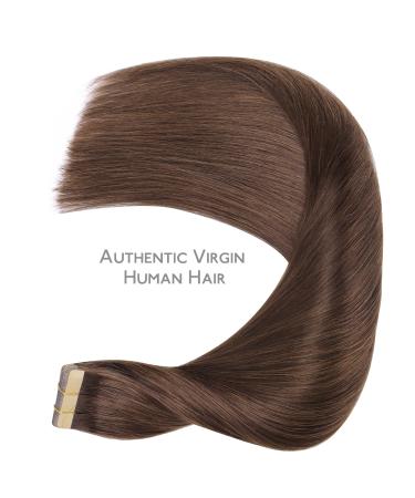 Buy Salife Tape Extensions - 20pcs 50g 20 Inch Chocolate Brown Remy Hair - Invisible Skin Weft - Buy Online on GoSupps.com