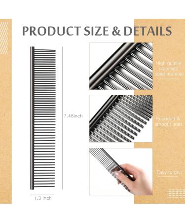 Boao Stainless Steel Pet Comb for Dogs & Cats - Perfect for All Sizes & Hair Types | Durable Rounded Teeth for Gentle Grooming - Buy Online on GoSupps.com