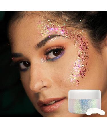 Face and Body - Gel for Hair and Makeup - Chunky Face for Mermaid Sequins Holographic Festival Makeup Jimii 01# - Buy Online on GoSupps.com