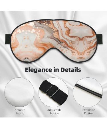 Rose Gold Marble Print Unisex Eye Mask - Soft Comfortable Light-Blocking Sleep Mask for Ultimate Rest | International Shipping Available - Buy Online on GoSupps.com