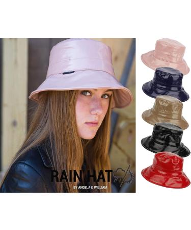 Women's Waterproof Wide Brim Bucket Rain Hat - CL4093 Black | Rain Cap - Buy Online on GoSupps.com