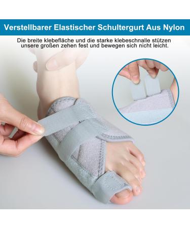 Hallux Valgus Correction Rail - Pain Relief & Toe Alignment Bandage for Men & Women (Left Gray) - Buy Online on GoSupps.com