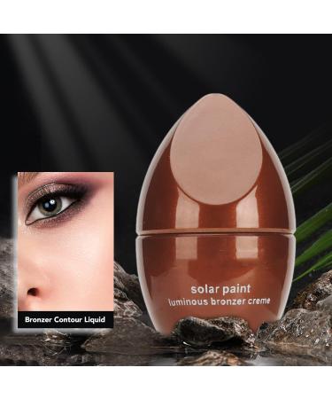 Liquid Bronzer Contour Cream Even Skin Tone Metallic Smooth Texture Portable Design with Organic Material Safe to Use - Buy Online on GoSupps.com