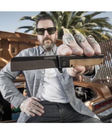 Gerber Gear 31-003731 Quadrant Fixed Blade Knife with Pocket Clip | EDC Gear | 2.7 Inch Blade | Bamboo Handle - Buy Online on GoSupps.com