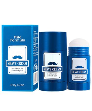 Dtaigou Shaving Cream for Men - Face Shaving Cream 40g - 2 in 1 Stick for Beard Care & Hair Removal - Home & Hair Salon Use