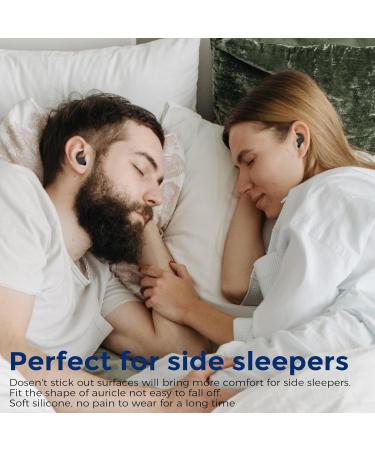 Noise Cancelling Ear Plugs for Sleeping - BUENSUENO Reusable Silicone Earplugs (2 Pairs) with Travel Case for Sleep Work Swimming & Concert - HM Orange & Dark Black - Buy Online on GoSupps.com
